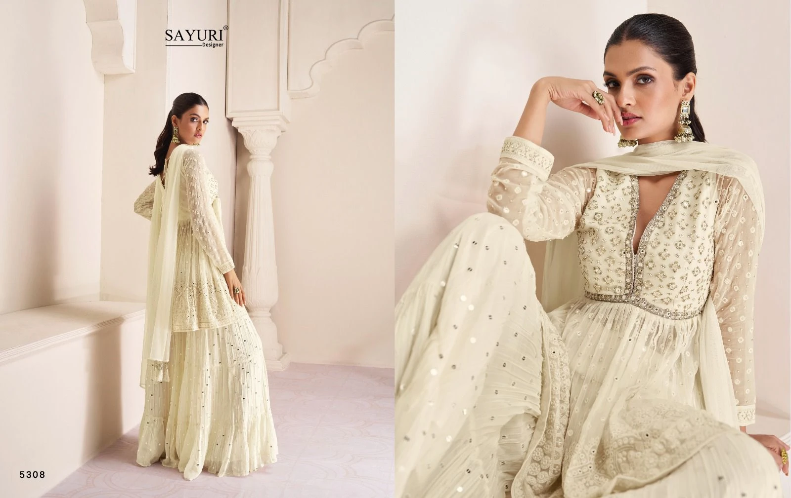 Sayuri Designer Polki Georgette Wholesale Designer Readymade Salwar Suit — Wholesale Salwar Suits, Sayuri Designer wholesale from Surat — view 2